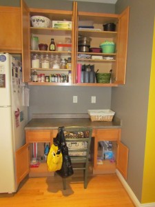 kitchen desk after