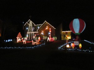 christmas lights set to radio music