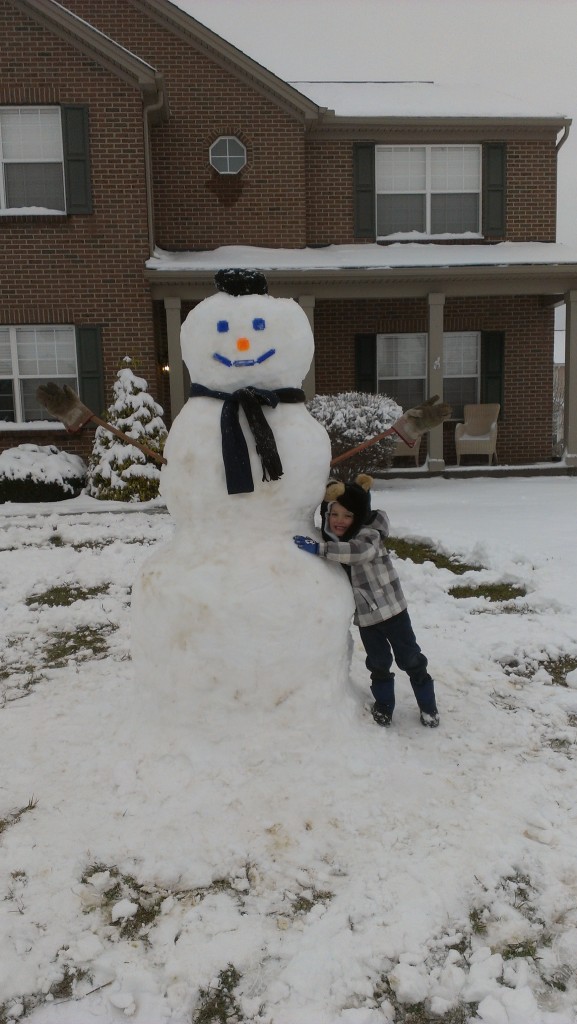 Cody bear and his snowman