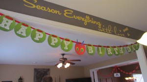 Hungry Caterpillar Birthday Banner