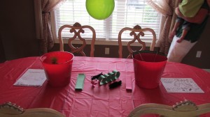 Hungry Caterpillar craft table