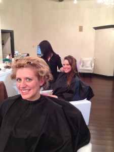 Jennie and I getting our blowout!
