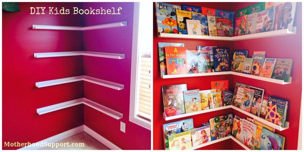 DIY kids bookshelf