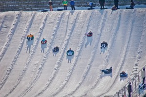 beach mountain snow tubing