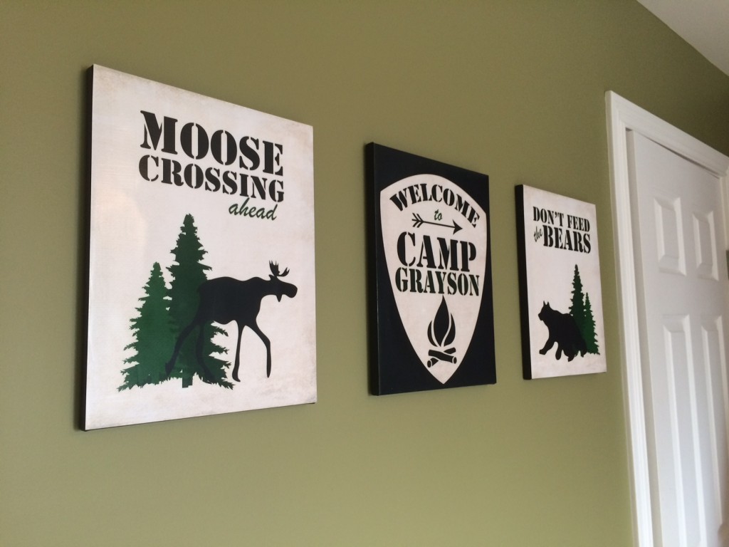 Camping themed bedroom