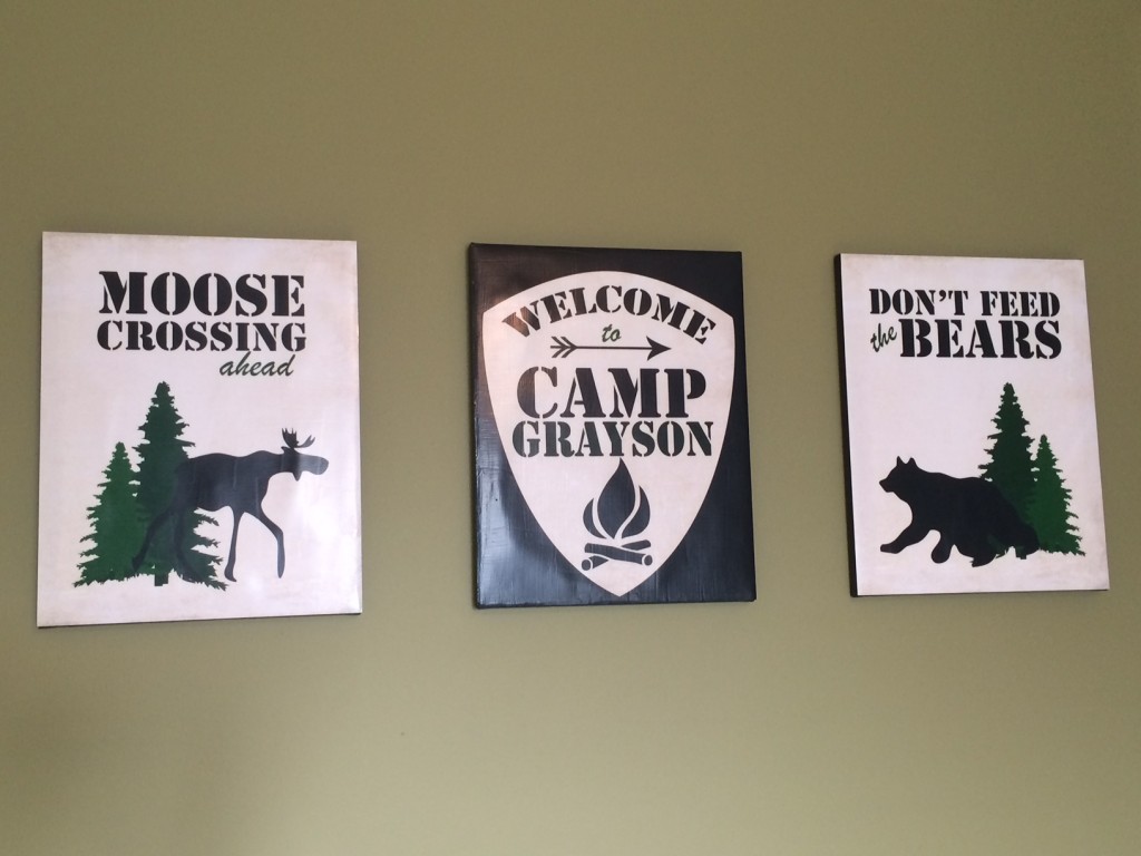 Camping themed bedroom