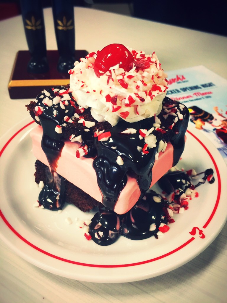 Peppermint Hot Fudge Cake 