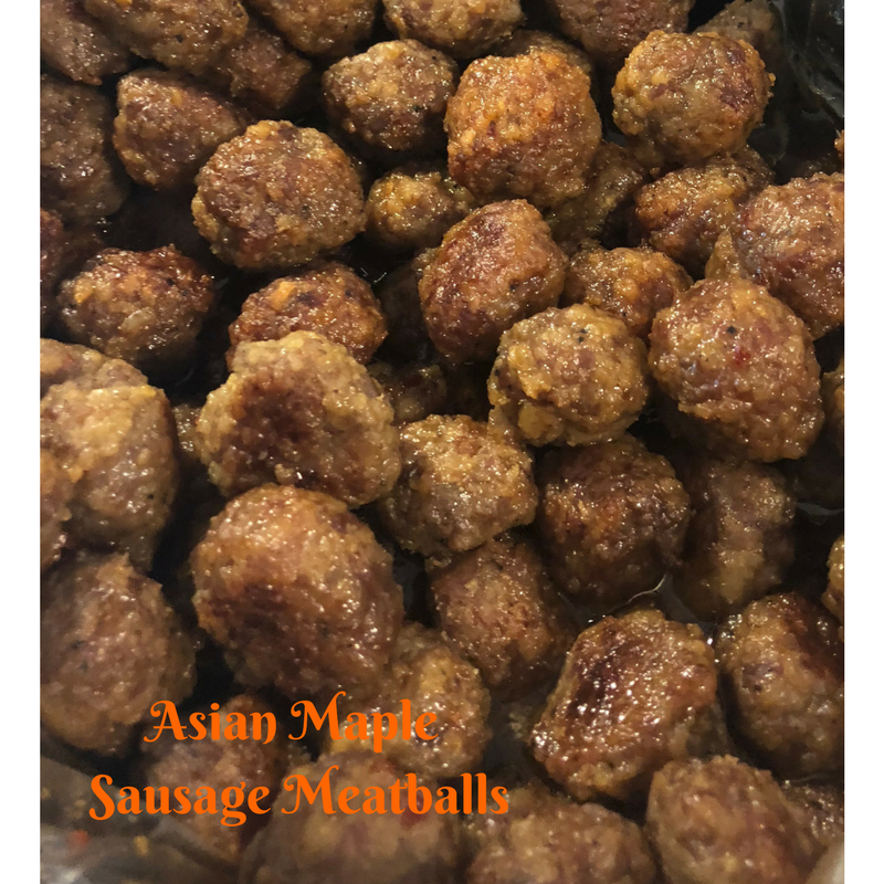 Asian Maple Sausage Meatballs