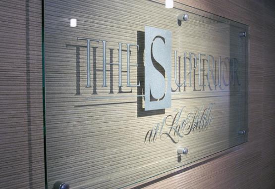 Etched Glass Sign - The Superior